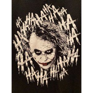 Batman the Dark Knight, Heath Ledger JOKER T-Shirt, Large 100%‎ Cotton, Black